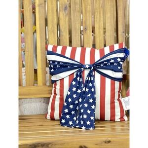 American Flag Bow Pillow